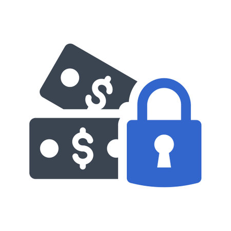 Secured money iconのイラスト素材