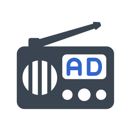 Advertisement radio iconのイラスト素材
