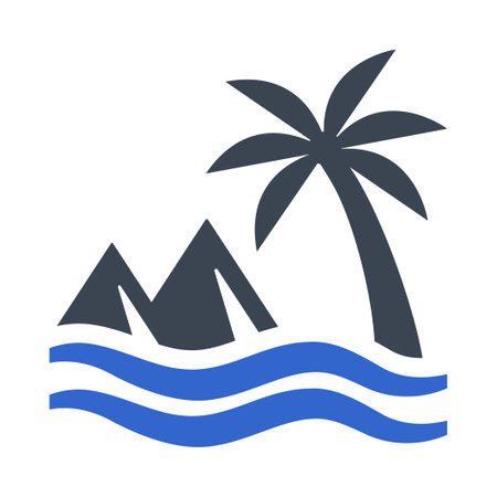 Sea beach iconのイラスト素材