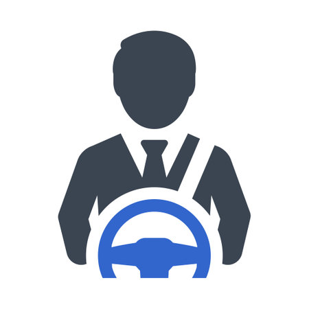 Car driver iconのイラスト素材