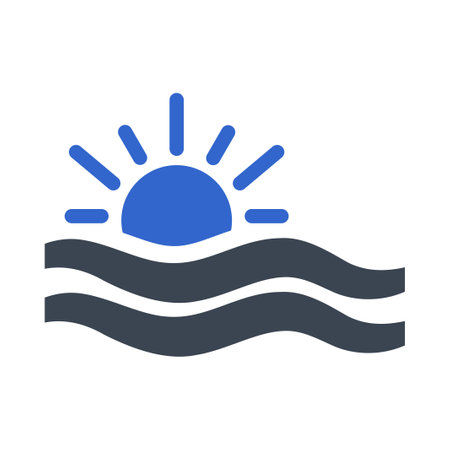 Sun rise iconのイラスト素材