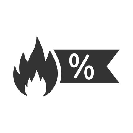 Flat discount iconのイラスト素材