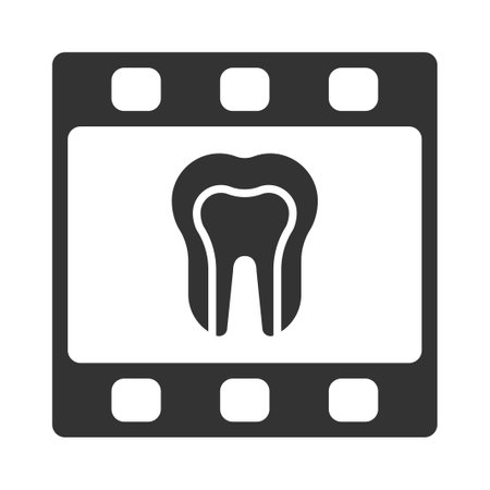 Tooth x ray iconのイラスト素材