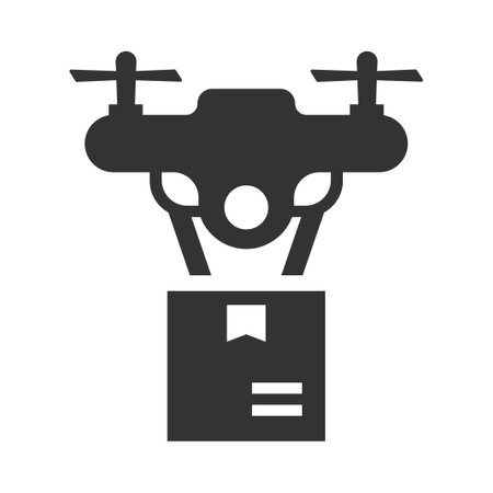 Drone delivery iconのイラスト素材