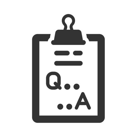 Question and answer survey iconのイラスト素材