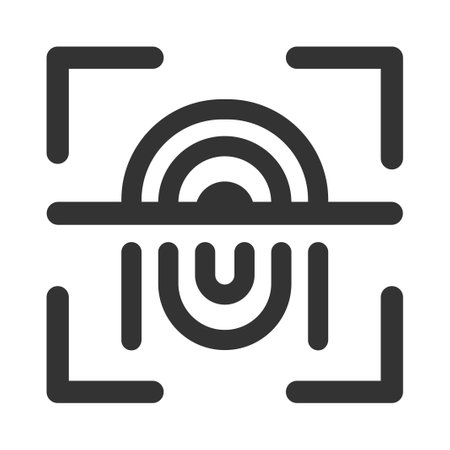 Fingerprint scanning iconのイラスト素材