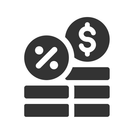 Interest percentage iconのイラスト素材