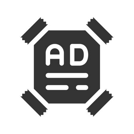 Ads poster iconのイラスト素材