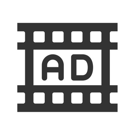 Advertisement reel iconのイラスト素材