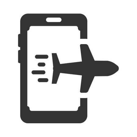Flight check in iconのイラスト素材
