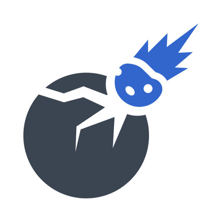 Comet earth collision Iconのイラスト素材