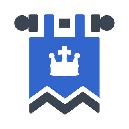 Crown pennant Iconのイラスト素材