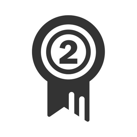 Second place badge Iconのイラスト素材