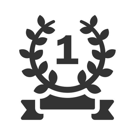 First place wreath Iconのイラスト素材