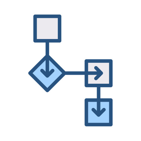 Work flow chart iconのイラスト素材