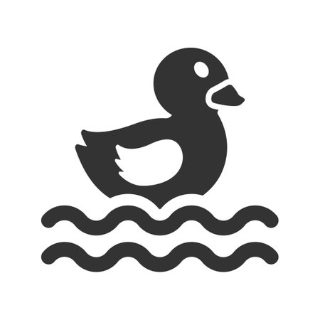 Plastic duck toy Iconのイラスト素材
