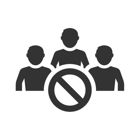 Stop Social Gathering Icon