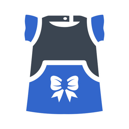 Baby Girl Big Pocket Dress Iconのイラスト素材