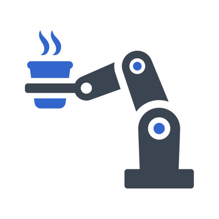 Robot barista iconのイラスト素材