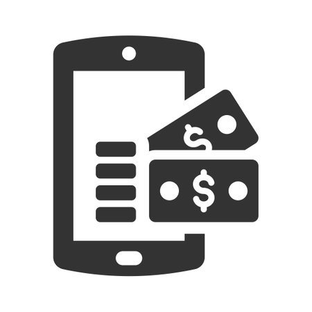 Mobile financial services iconのイラスト素材