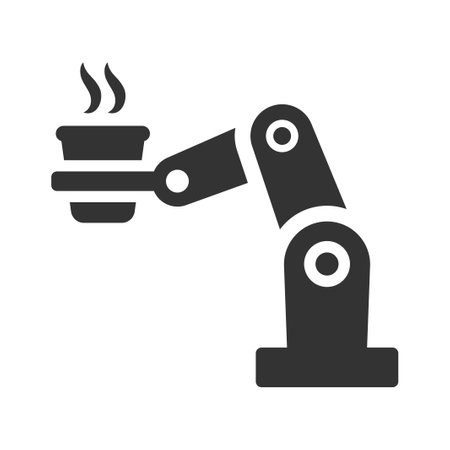Robot barista iconのイラスト素材