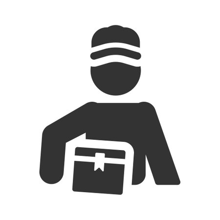 Delivery boy iconのイラスト素材