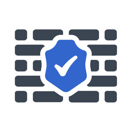Firewall shield iconのイラスト素材
