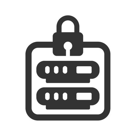 Database lock iconのイラスト素材