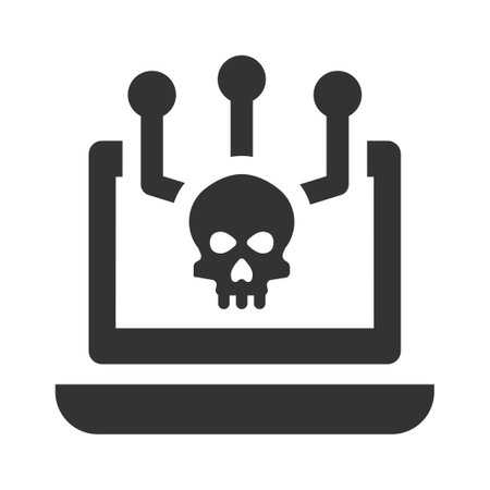 Laptop virus effect iconのイラスト素材