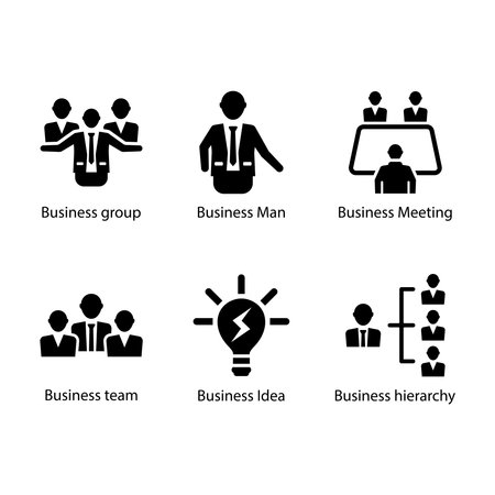 Business group, Business Man, Meeting, team, Idea, hierarchy, iconのイラスト素材