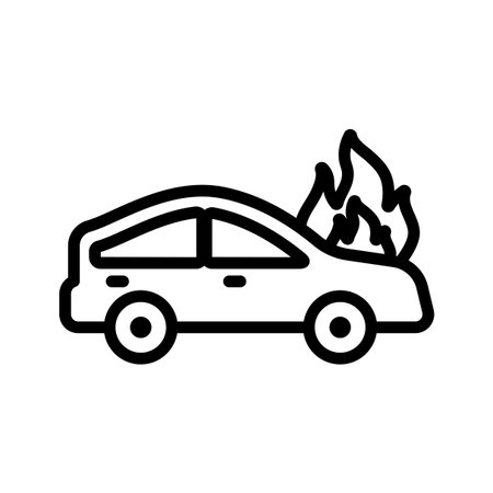 Fire Crash Iconのイラスト素材
