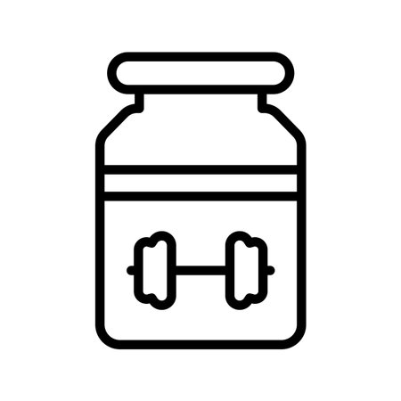 Body building protein iconのイラスト素材