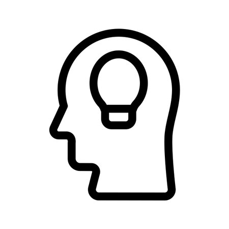 Idea brainstorming iconのイラスト素材