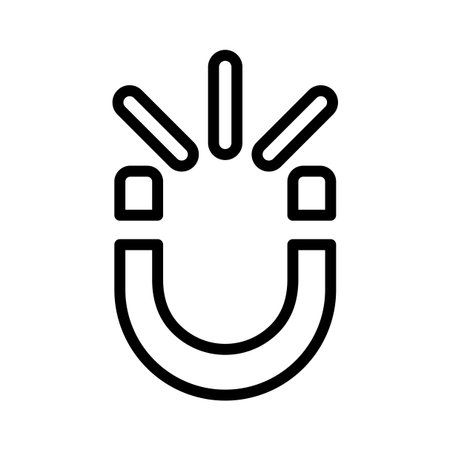 Magnet, magnetism iconのイラスト素材