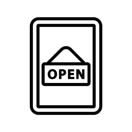 Restaurant open sign iconのイラスト素材