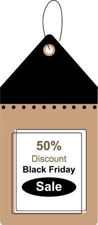 Black friday sale tag design for shopping.のイラスト素材