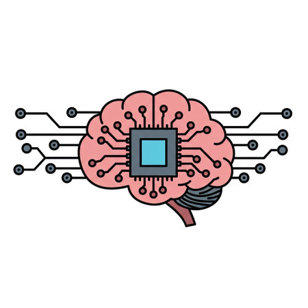 brain with circuit and cpu vector illustration designicon vector illustration graphic design