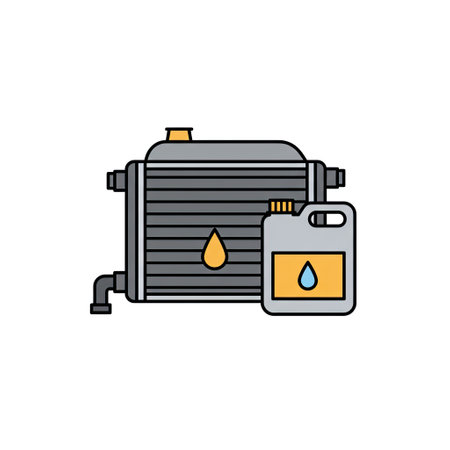 Car oil filter icon. Flat color design. Vector Illustration.のイラスト素材
