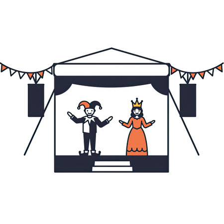 Circus show. Vector illustration in flat style. Circus performance.のイラスト素材