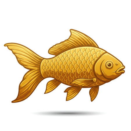 Gold fish isolated on white background. Vector illustration for your design.のイラスト素材