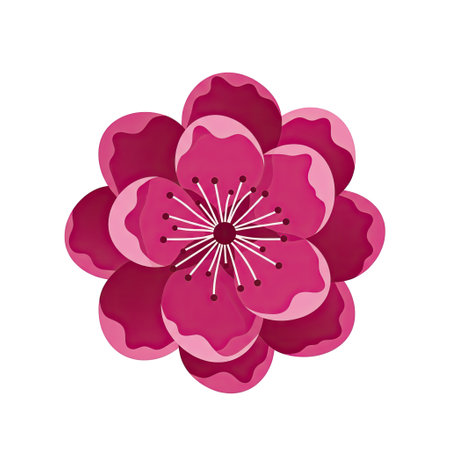 cherry blossom flower icon over white background. colorful design. vector illustrationのイラスト素材
