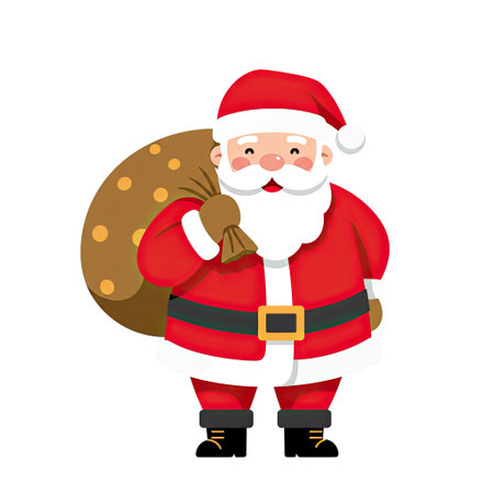 santa claus with bag christmas related icon image vector illustration designのイラスト素材