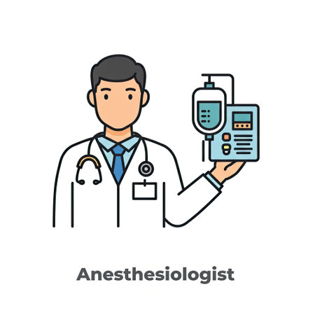 Anesthetist icon. Modern flat line vector anesthetist icon for web design, infographics and moreのイラスト素材