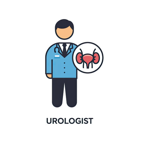 Urologist flat vector illustration. Urologist concept symbol design.のイラスト素材
