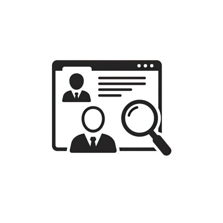 Human resources icon in flat style. Job interview vector illustration on white isolated background. Career business concept.のイラスト素材