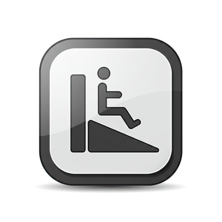 Emergency exit sign icon on a white background. Vector Illustration.のイラスト素材