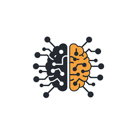 Brain icon in flat style. Human brain vector illustration on white isolated background. Brainstorm business concept.のイラスト素材