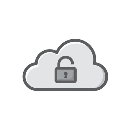 Cloud security related icon on background for graphic and web design. Creative illustration concept...