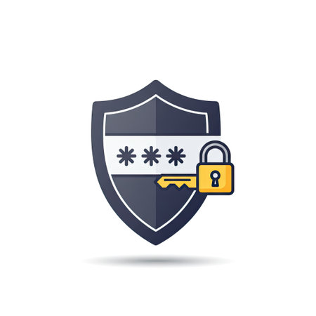 Security shield with padlock icon. Protection concept. Vector illustration.のイラスト素材