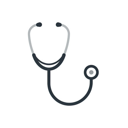 Stethoscope icon vector isolated on white background for your web and mobile app design, Stethoscope logo conceptのイラスト素材